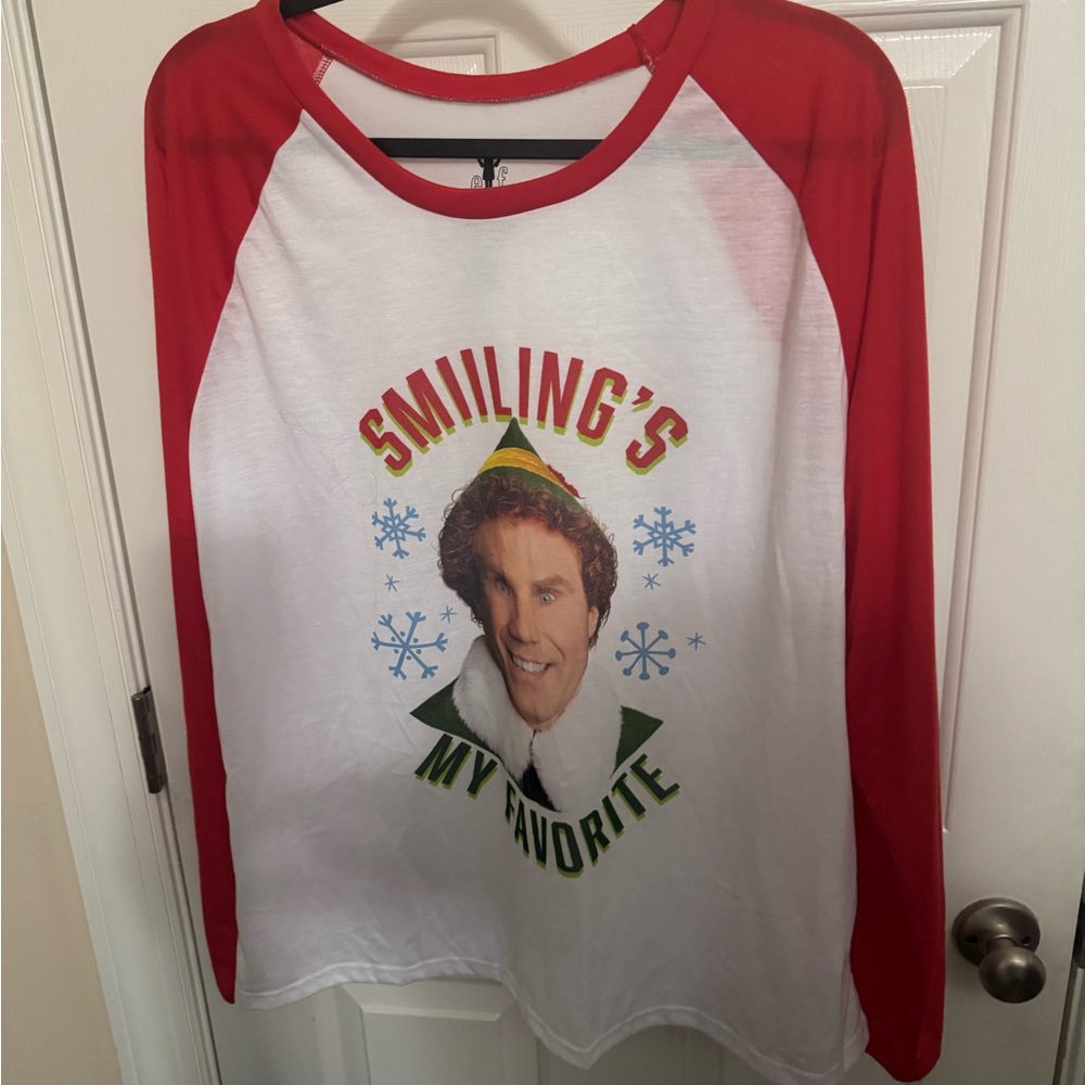 ELF Red and White Graphic Tee